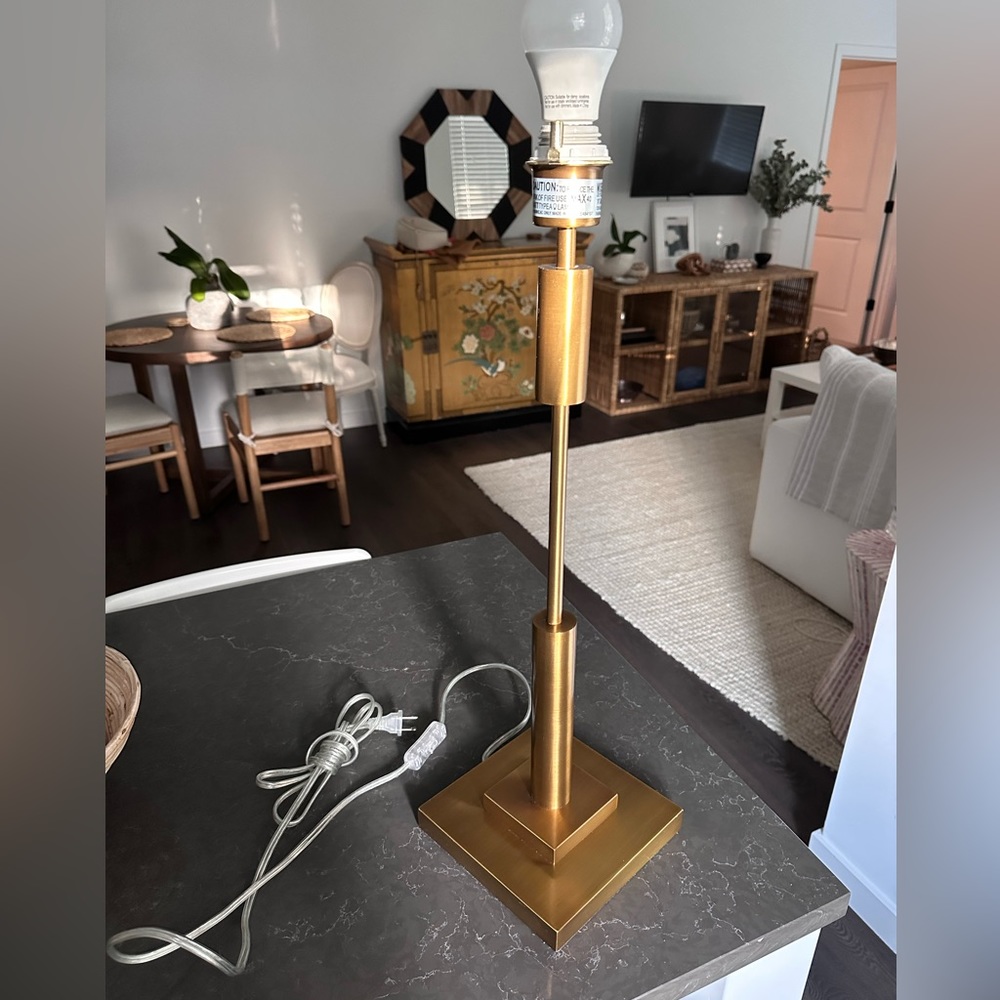 Gold brushed brass lamp